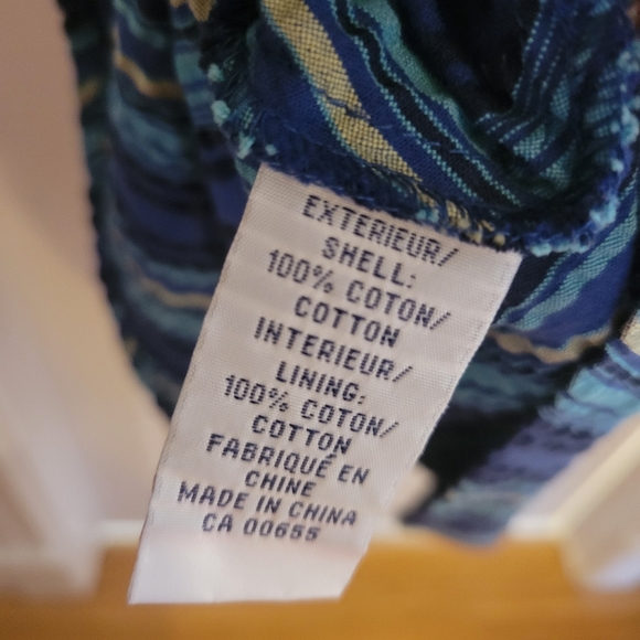 Vintage y2k blue striped halter neck knee length a-line sundress 3 - Picture 8 of 8